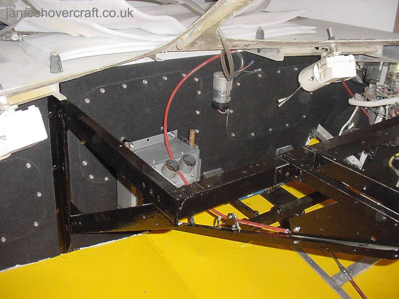 Restoring an old Tiger 12 hovercraft to a fully working state - Dashboard panels attached to the bulkhead (credit: ).